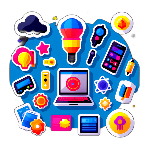 科技与创新主题贴纸