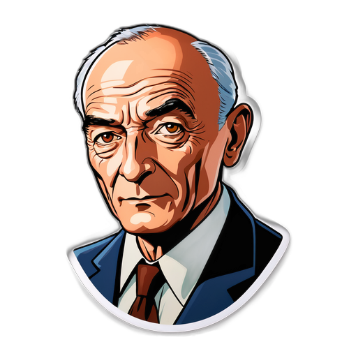 Oppenheimer Filmindeki Ana Karakter ve Bilimsel İllüstrasyonlar Stickerı