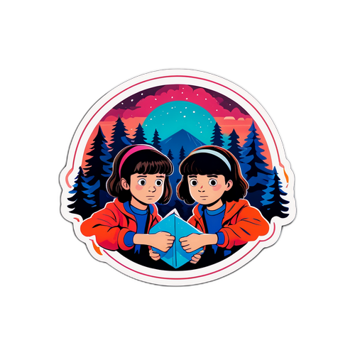 Motiverende klistermærke om venskab