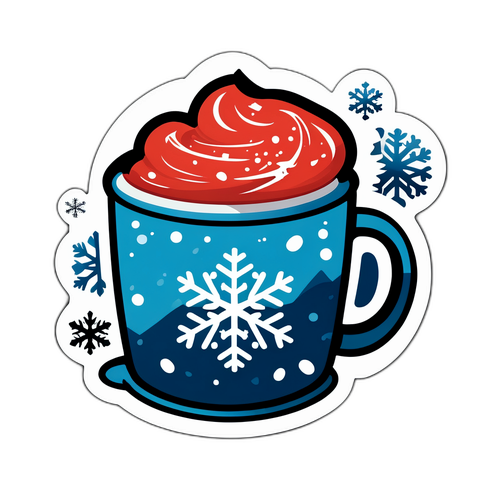 Sticker chủ đề mùa đông với ảnh hưởng của không khí lạnh