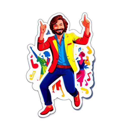 Яркий стикер вечеринки с Дмитрием Маликовым