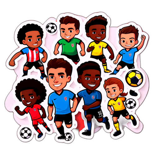 สติ๊กเกอร์การ์ตูนฟุตบอล