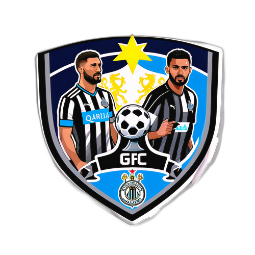 Newcastle United és Qarabag mérkőzés matricája