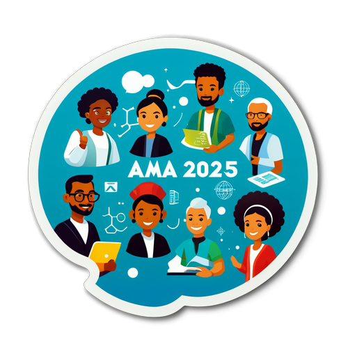 Sticker o tematyce AMA 2025
