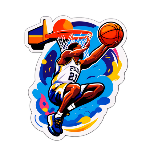 Un joueur des Spurs dunkant sur un joueur des Pelicans