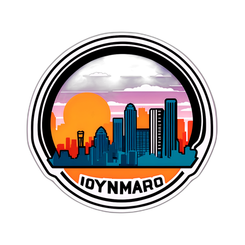 St. Louis Skyline with Dynamo Logo Sticker
