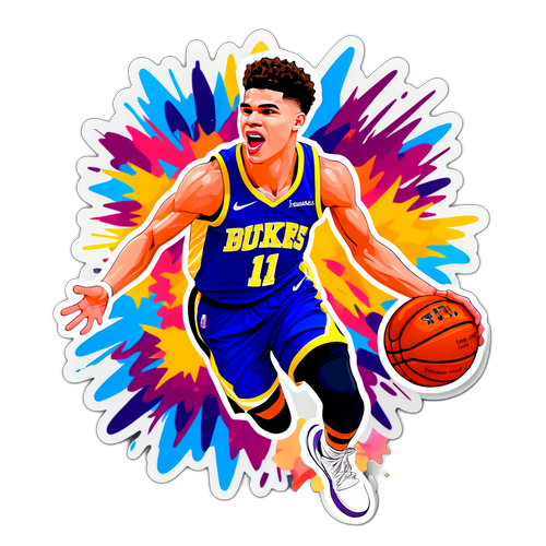 Energetic Basketball Sticker