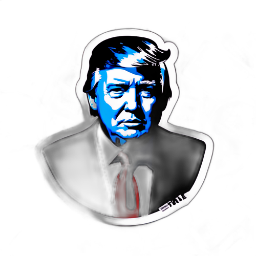 Dramatic Silhouette of Donald Trump with Protest Signs