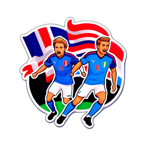 Jalkapallo-ottelun tunnelma: Italia vastaan Norja