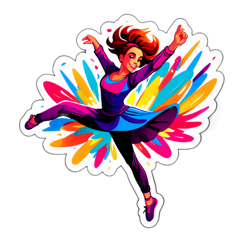 Autocollant de danse dynamique de Julie Bourges