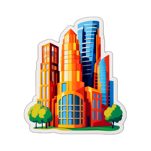 Стикер в стиле Фрэнка Гери