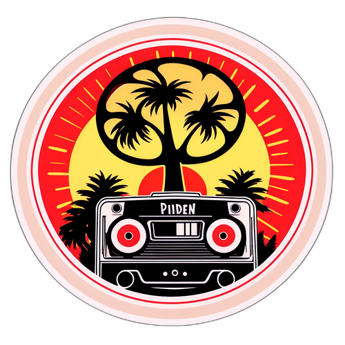 מדבקת נוסטלגיה של עדן פיינס ככוכבת סרטים רטרו