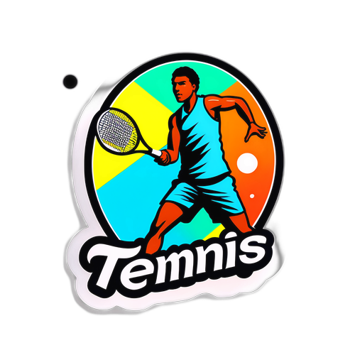 Masiglang Sticker ng Tenis