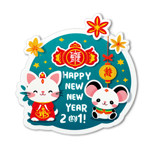 Sticker Dễ Thương Chúc Mừng Tết