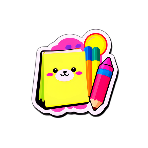 かわいい文房具のイラスト