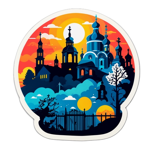 Атмосферна коллаж, що передає дух Полтави під час відключення електроенергії