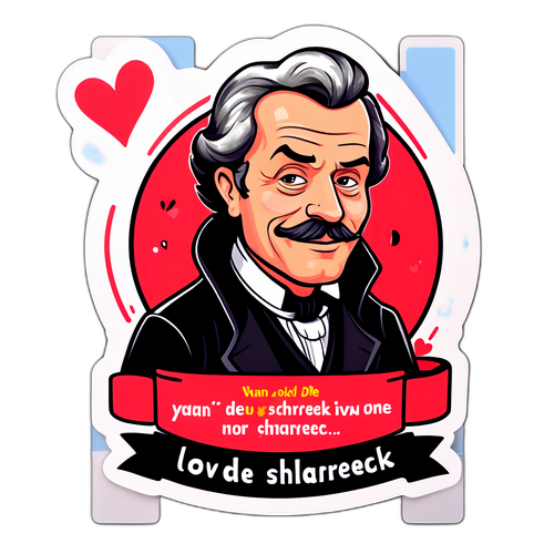 Sticker van Yvan de Beauffort met grappige quote over Schaerbeek
