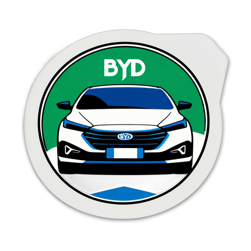 BYD-logotyp med elbil