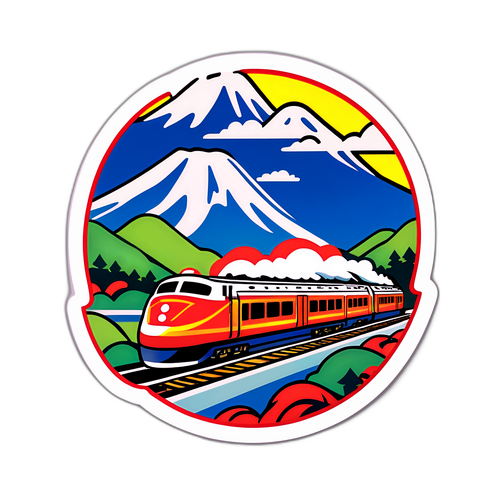 南海高野線を走る列車のイラスト