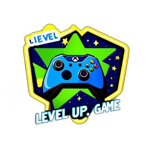 Xbox-logotyp med digitala stjärnor