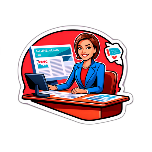 Sticker ng Mamahayag sa Desk
