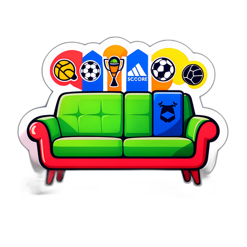 Renkli Koltuk ve Spor Logoları Tasarımı