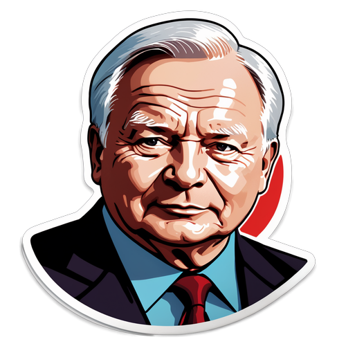 Dynamiczny sticker z Jarosławem Kaczyńskim