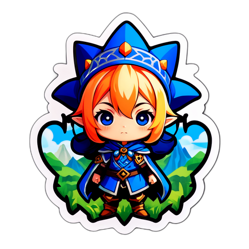 마비노기 모바일의 판타지 세계 요소를 조화롭게 결합한 스티커