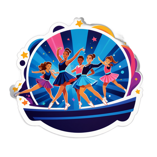 Een dynamische scène van een danswedstrijd