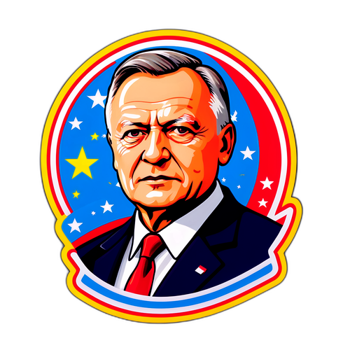 Nálepka s Mirekem Topolánkem