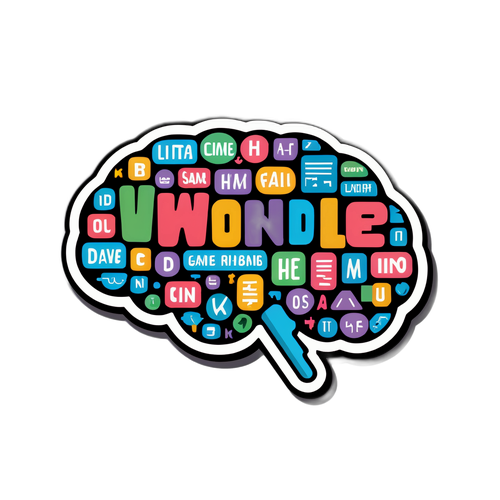 Trendy sticker van het Wordle-spel