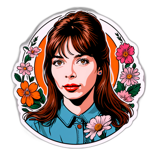 Chic parisisk autocollant med Jane Birkin