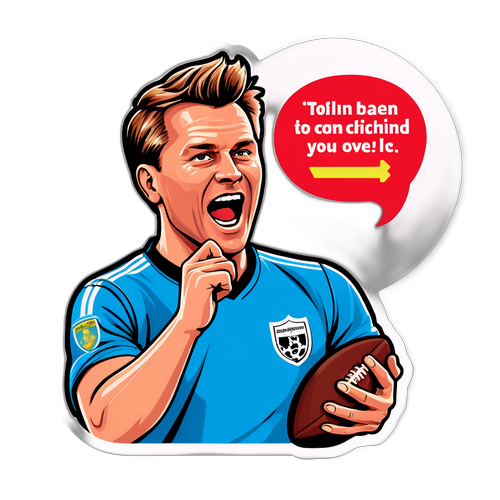 Sticker med Morten Bruun fra fodboldkamp