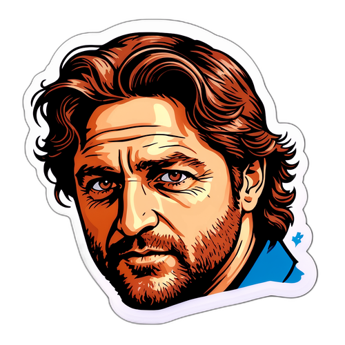 Sticker vintage cu Gerard Butler