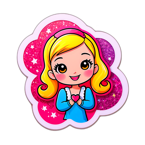 Fröhlicher Charakter im romantischen Setting