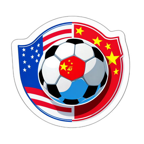 中国足球队支持贴纸