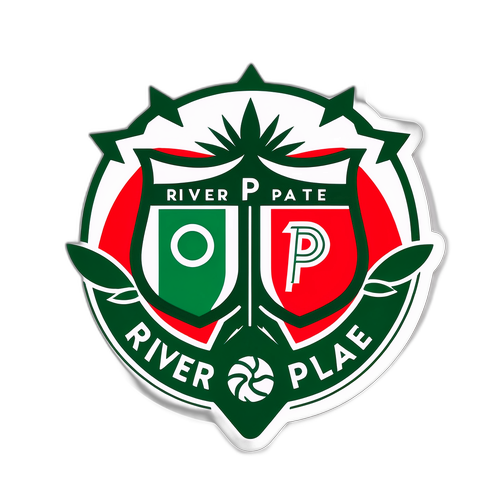 Thiết kế nhãn dán với logo của River Plate và Palmeiras
