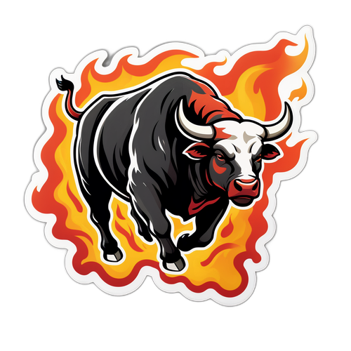 Adesivo di un potente toro