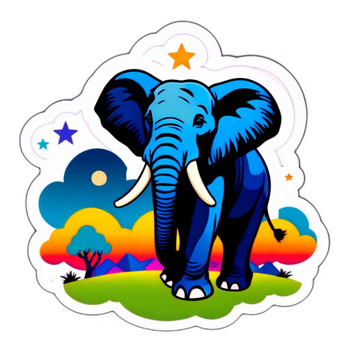 Stiker Gajah Mimpi