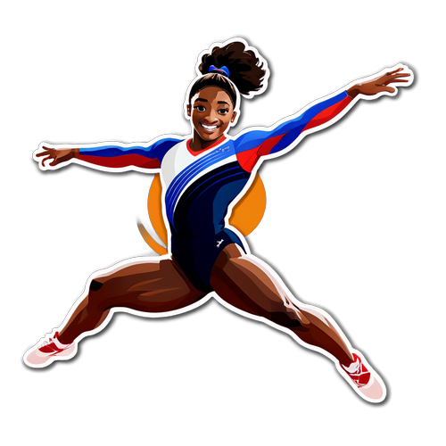 Autocollant Hommage à Simone Biles
