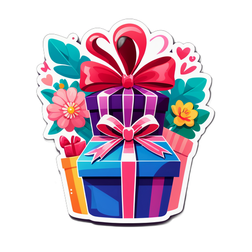 สติ๊กเกอร์ของขวัญสำหรับวันแม่