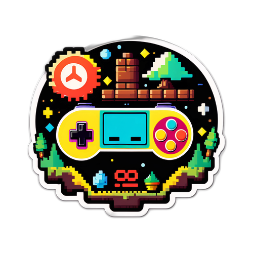 Stiker Nostalgia Retro Game Steam