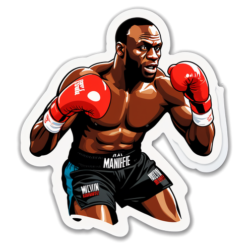 Sticker van bokser Melvin Manhoef met positieve vibe