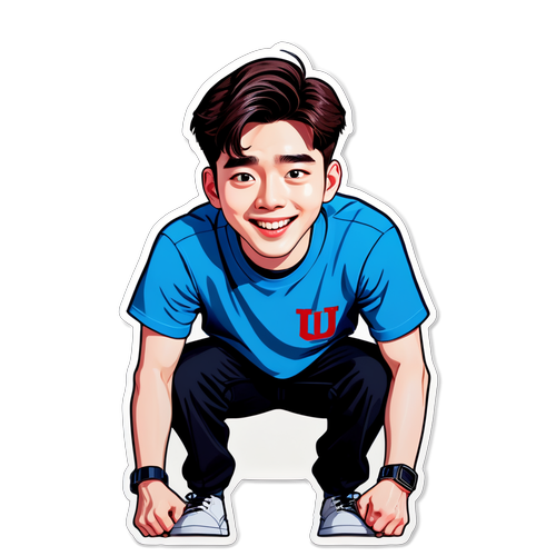 Pag-ibig at Pagsuporta: Sticker Na May Cute Caricature ng IU at Lee Jong Suk!