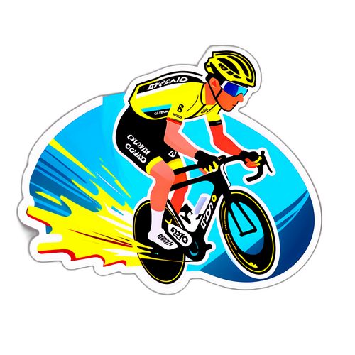 Sticker van Bryan Coquard in actie