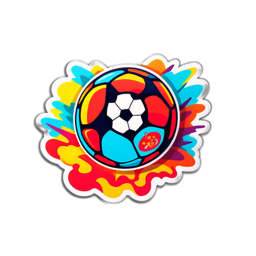 Яскравий футбольний значок