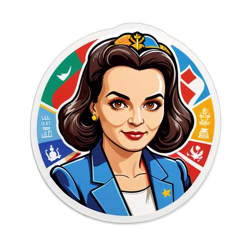 Sticker cu Alina Gorghiu - Leadership și Progres Social