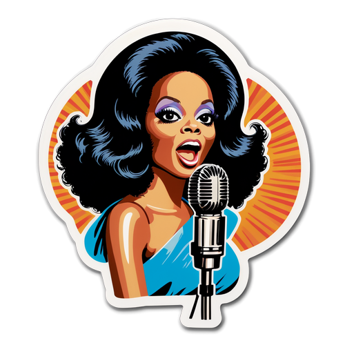 Adesivo Vintage di Diana Ross
