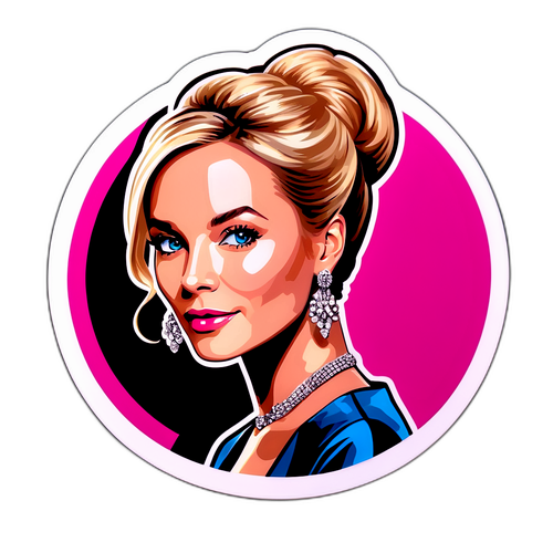 Elegant klistermærke af Caroline Fleming