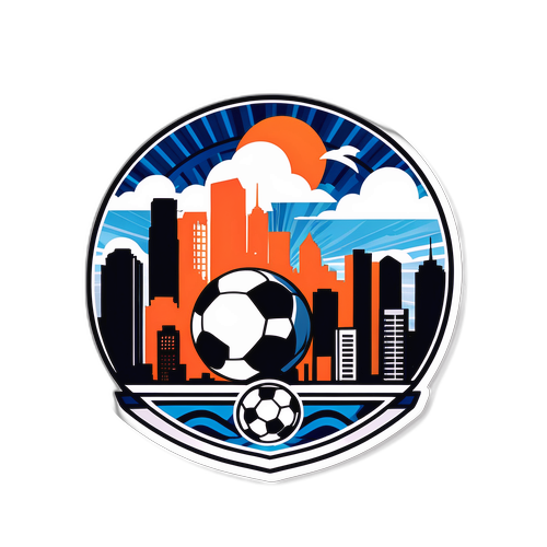 Vancouver Whitecaps and Houston Dynamo Collaboration Logo Sticker